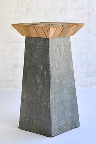 013 Plinths - Large metal with white or wooden top